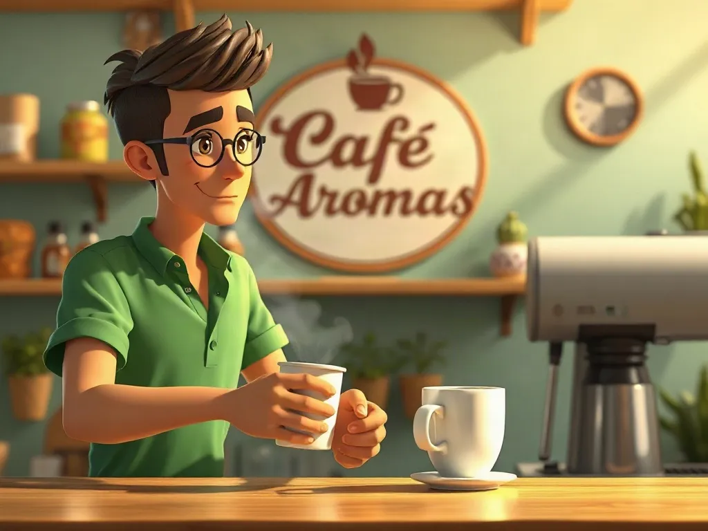 Campaña de video animado para "Café Aromas"